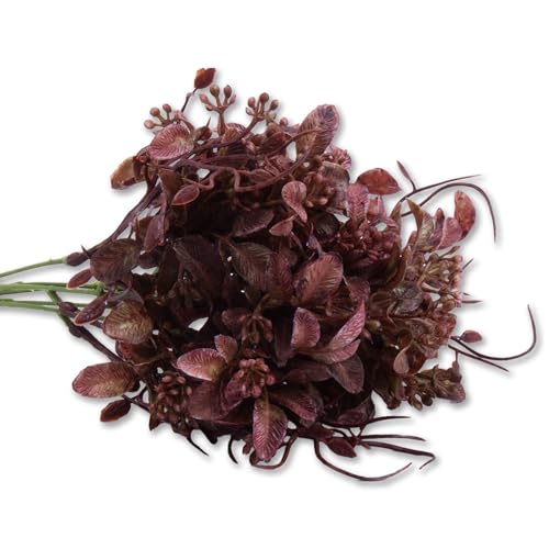 itsy-bitsy Itsy Bitsy Artificial Leaf Stem Ornamental Foliage Bronze Brown 11inch 1 Bunch Decorative Artificial Flower or Leaf Stem for Home Decor Vase Arrangement Wedding - Image 4