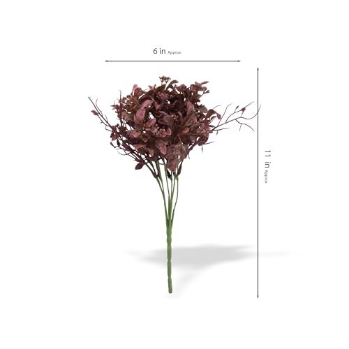 itsy-bitsy Itsy Bitsy Artificial Leaf Stem Ornamental Foliage Bronze Brown 11inch 1 Bunch Decorative Artificial Flower or Leaf Stem for Home Decor Vase Arrangement Wedding - Image 5