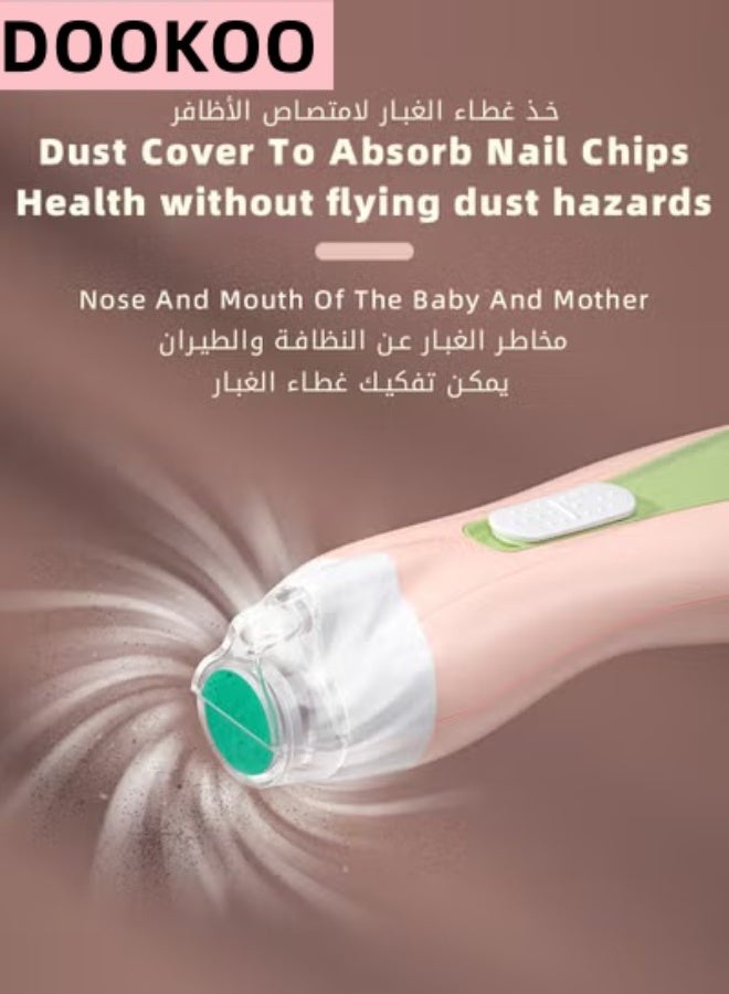 DOOKOO Baby Nail Clippers, Electric Trimmer, Infant Nails File Kit with LED Lighting, and 6 Different Sized Sanding Pads, Suitable for Newborn Toddler Children or Adults Toes Fingernails Care - Image 5