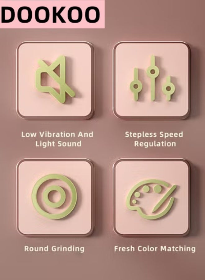 DOOKOO Baby Nail Clippers, Electric Trimmer, Infant Nails File Kit with LED Lighting, and 6 Different Sized Sanding Pads, Suitable for Newborn Toddler Children or Adults Toes Fingernails Care - Image 2