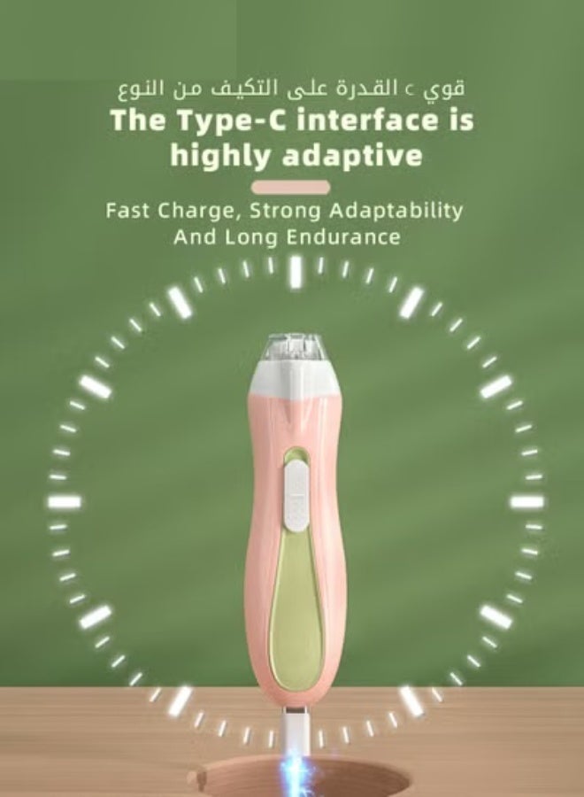 DOOKOO Baby Nail Clippers, Electric Trimmer, Infant Nails File Kit with LED Lighting, and 6 Different Sized Sanding Pads, Suitable for Newborn Toddler Children or Adults Toes Fingernails Care - Image 4