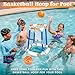 Sloosh Pool Basketball Hoop Toys Floating Basketball Pool Game Swimming Floats Toys with Balls Pump Summer Outdoor Water Play Toy for Kids and Adults Blue Orange - Image 4