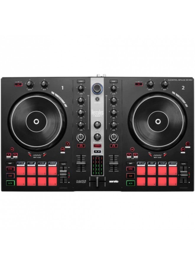 Hercules DJ Hercules DJ Control Inpulse 300 2-Deck USB DJ Controller for Serato DJ Lite and DJUCED Bundle with 6' Comprehensive Standard Series 3.5mm Stereo Mini Plug to 2 RCA Plugs Audio Cable  - Image 3