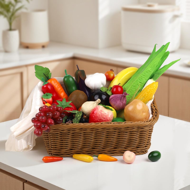 Woration 30pcs Plastic Artificial Fruit Fake Vegetables Simulation Foam Mini Fruits Set Lifelike Food Model Table Decoration Christmas Home Faux Photoshoot Garnish Festival - Image 2
