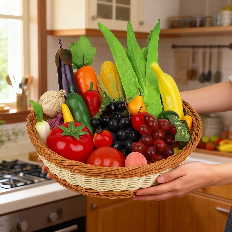 Woration 30pcs Plastic Artificial Fruit Fake Vegetables Simulation Foam Mini Fruits Set Lifelike Food Model Table Decoration Christmas Home Faux Photoshoot Garnish Festival - Image 4