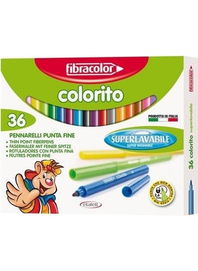 Fibracolor Colorito Felt Tip Pen 36 Colors 
