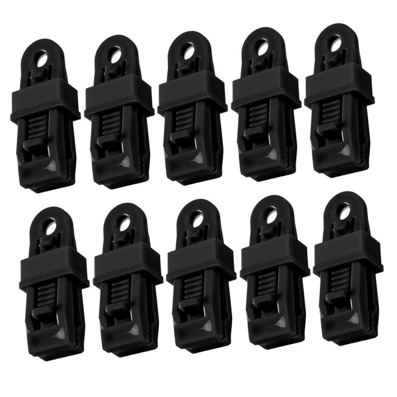 Heavy Duty Tarp Clips 10 Pack for Awnings Canopies Tents Easy Install Wind Rope Buckles - Image 2