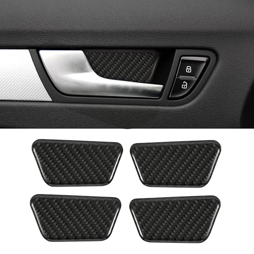 WINKA Car Inner Door Cover Trim Compatible with Audi A4B8 20092016 A5 S5 20082017 S4 20102016 RS5 20132015 Car Inner Door Handle Bowl Frame for Car Carbon Fiber Interior for Car Accessories - Image 1