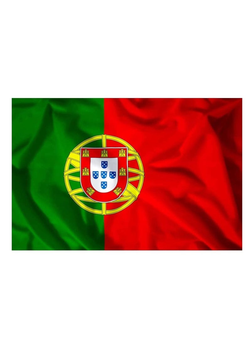 Romario PORTUGAL FLAG - Vivid Color & UV Fade Resistant, Light weight, Show support at sporting events and other celebrations, All around stitched, 100% Polyester - Size 39.3inX25.5in / 100cmX65cm…