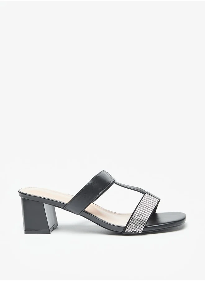 فلورا بيلا من شو إكسبرس Women's Strappy Slip-On Sandals With Block Heels Ramadan Collection