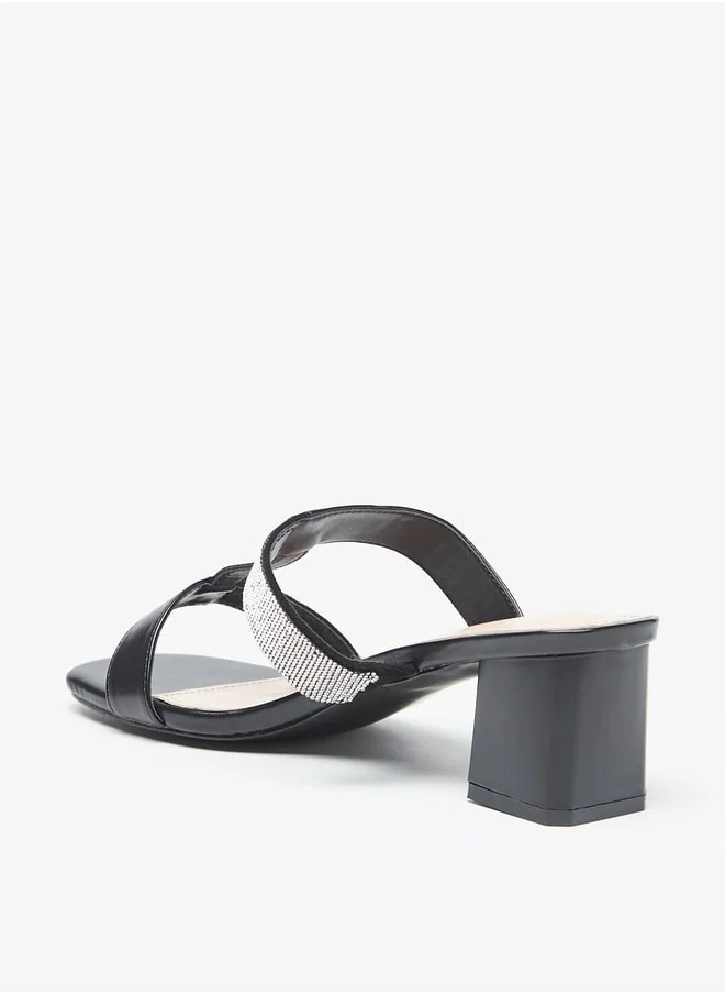 فلورا بيلا من شو إكسبرس Women's Strappy Slip-On Sandals With Block Heels Ramadan Collection