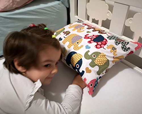 Comfy Turtles Toddler Pillowcase 13 x 18 Cotton - Elephant Pillow Cases, Travel Pillow Case Cover for Kids, Toddler Bedding Elephant Cases (Beige) - Image 4