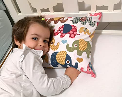 Comfy Turtles Toddler Pillowcase 13 x 18 Cotton - Elephant Pillow Cases, Travel Pillow Case Cover for Kids, Toddler Bedding Elephant Cases (Beige) - Image 5
