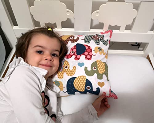 Comfy Turtles Toddler Pillowcase 13 x 18 Cotton - Elephant Pillow Cases, Travel Pillow Case Cover for Kids, Toddler Bedding Elephant Cases (Beige) - Image 3