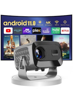 AL RAID Projector [ Android 11.0/Electric focus] with WiFi 6 and Auto keystone,15000lumens Movie Projector,Full HD 1080P Supported 360° Angle adjustment Video Projector,home theater A10 PLUS  - Image 1