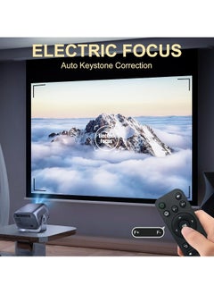 AL RAID Projector [ Android 11.0/Electric focus] with WiFi 6 and Auto keystone,15000lumens Movie Projector,Full HD 1080P Supported 360° Angle adjustment Video Projector,home theater A10 PLUS  - Image 4