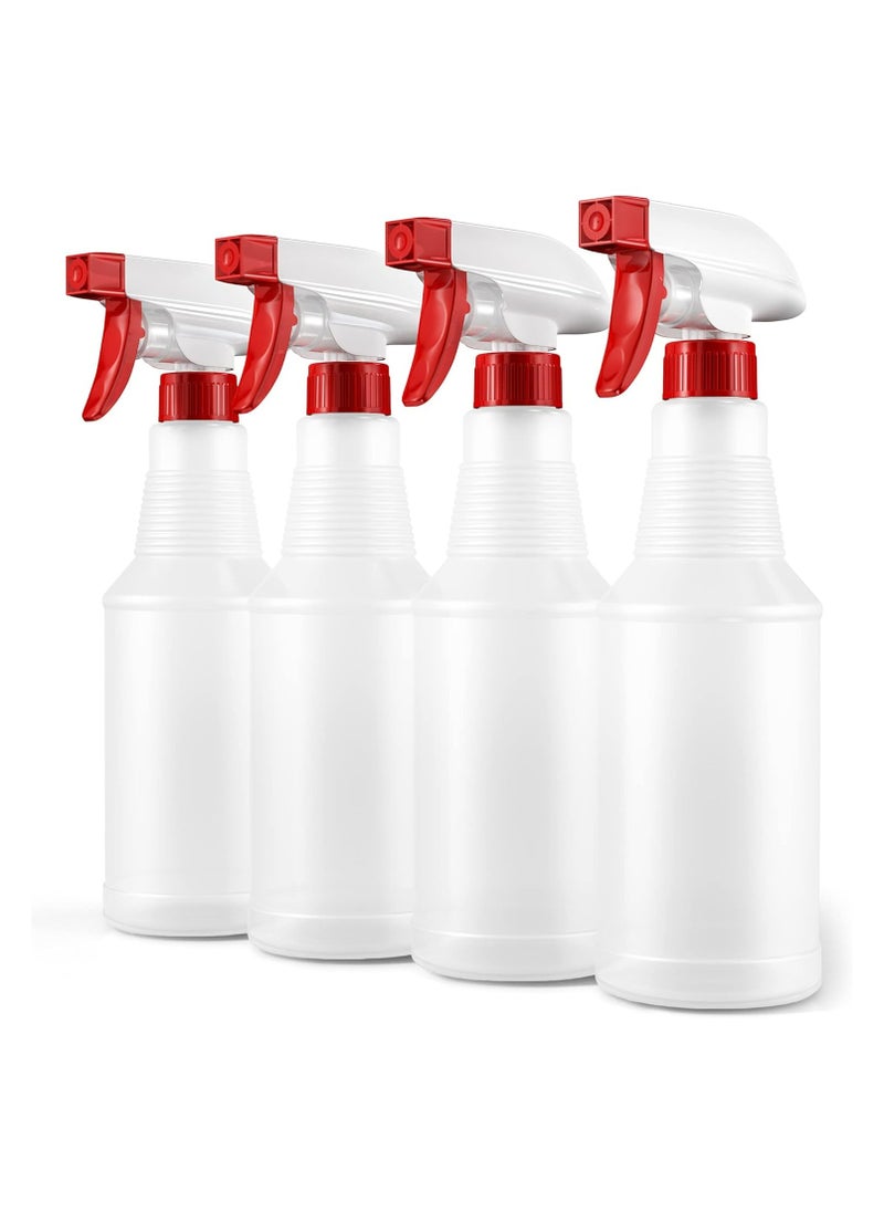 Oasisgalore Spray Bottles (4 Pack,16 Oz), Refillable Empty Spray Bottles for Cleaning Solutions, Hair Spray, Watering Plants, Superior Flex Nozzles, Squirt, Mist Sprayer, Bleach/Vinegar/Rubbing Alcohol Safe  - Image 1