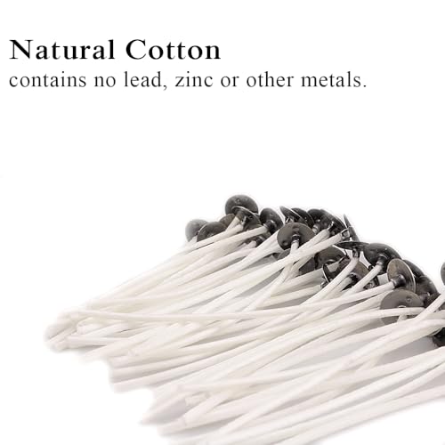 EricX Light 100 Piece Cotton Candle Wick,3.5" Pre-Waxed & Cotton Core,for Candle Making,Candle DIY - Image 5