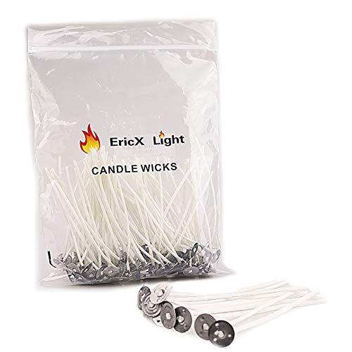 EricX Light 100 Piece Cotton Candle Wick,3.5" Pre-Waxed & Cotton Core,for Candle Making,Candle DIY - Image 1