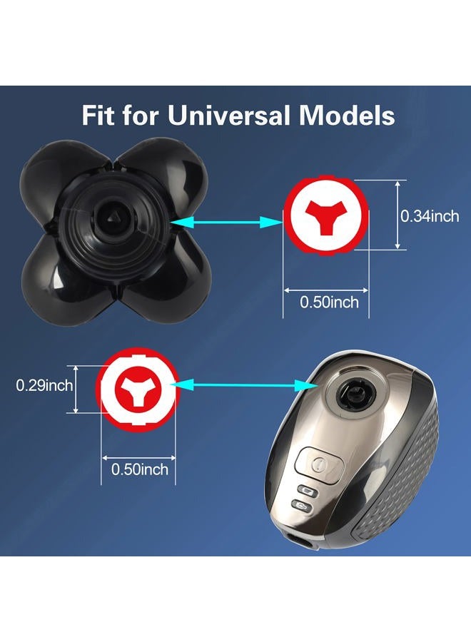 Auruveby 5 Blades Shaver Replacement Heads for Bald Men Easy to Clean Electric Shaver with Blade Cover - Image 2
