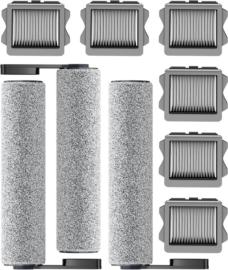 Nukisa بكرات فرشاة استبدال Floor One S5 المتوافقة مع مكنسة Tineco Floor ONE S5/Floor One S5 Pro اللاسلكية الرطبة والجافة. - Image 1