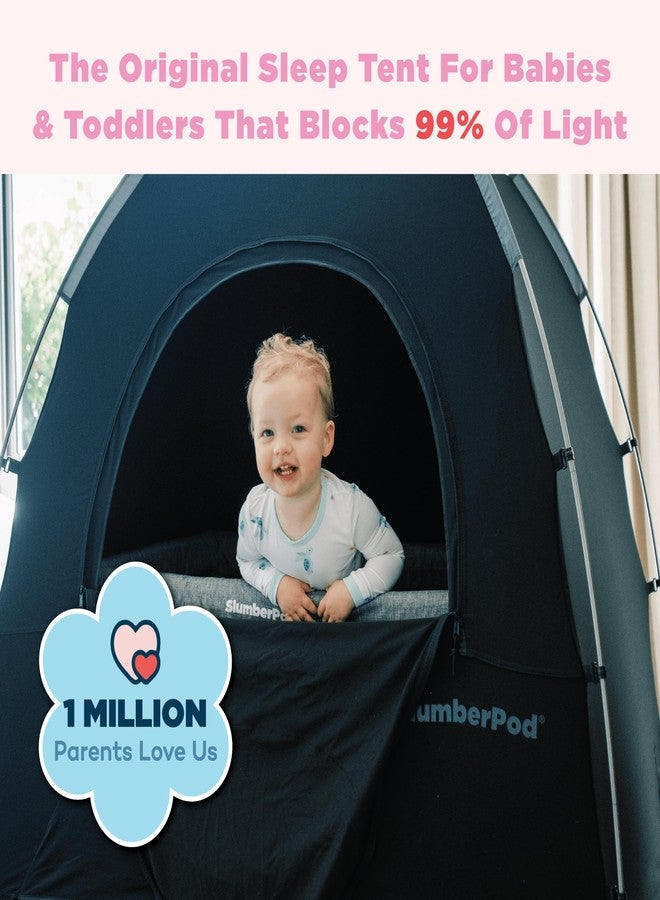 SlumberPod The Original Blackout Sleep Tent Travel Essential for Babies and Toddlers, Mini Crib and Pack N Play Cover, Sleep Pod for Kids with Monitor Pouch and Fan Pouch, Blocks 99% Light, Black - Image 5