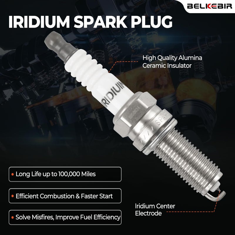 BELKEBIR Set of 6 Ignition Coil Packs & Iridium Spark Plugs Compatible with Dodge Challenger Durango Journey Grand Caravan, Chrysler 200 300, Jeep Grand Cherokee Wrangler, RAM 1500 3.6L V6 Replace UF648 97390 - Image 5