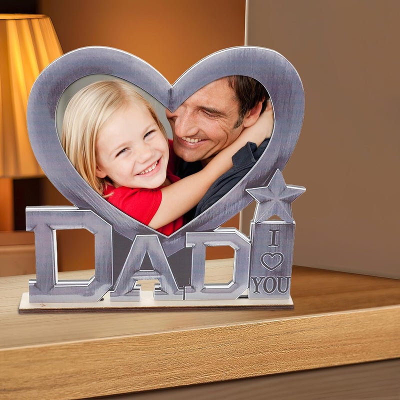 Abaodam Father's Day Acrylic Photo Frame Dad Picture Holder Minimalist Tabletop Display Stand for Living Room and Bedroom Home Décor - Image 5