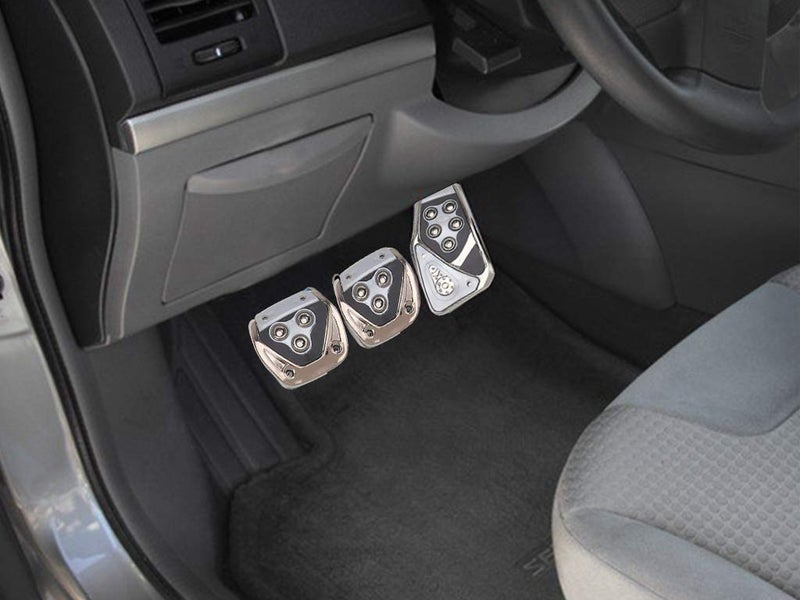 Selifaur 3 Pcs Silver Non-Slip Manual Car Pedals kit Pad Covers Set for Maruti Suzuki Ertiga 2019 - Image 3