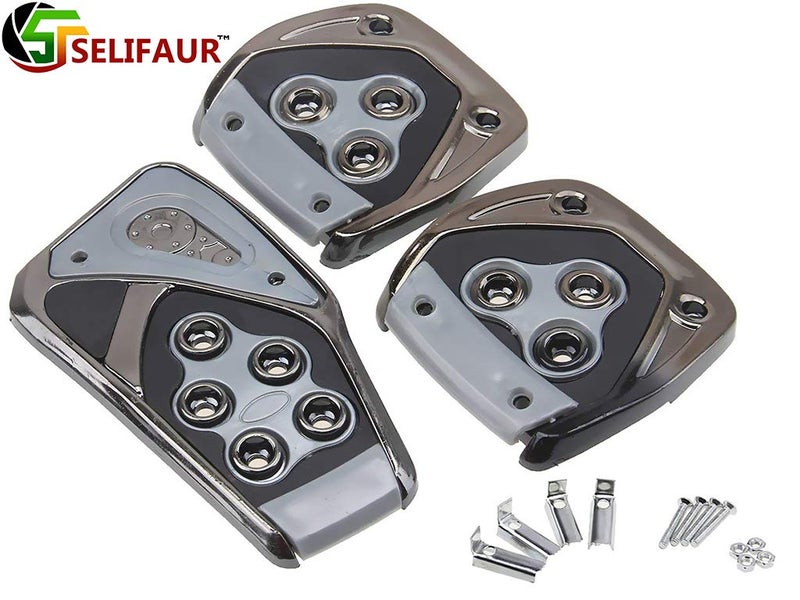 Selifaur 3 Pcs Silver Non-Slip Manual Car Pedals kit Pad Covers Set for Maruti Suzuki Ertiga 2019 - Image 2