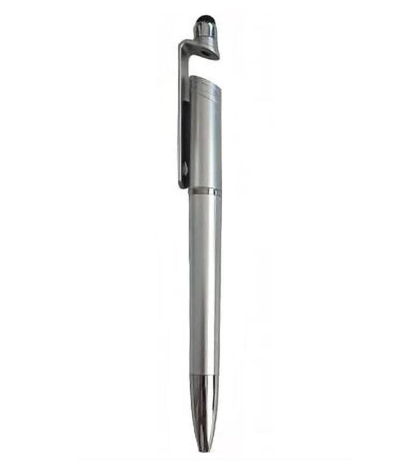 Stylus 3 in 1 Touch Screen Pen Mobile Holder -Silver