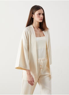 LC WAIKIKI Shawl Collar Straight Long Sleeve Women's Kimono  - Image 1