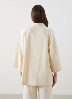 LC WAIKIKI Shawl Collar Straight Long Sleeve Women's Kimono  - Image 4