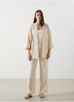 LC WAIKIKI Shawl Collar Straight Long Sleeve Women's Kimono  - Image 2