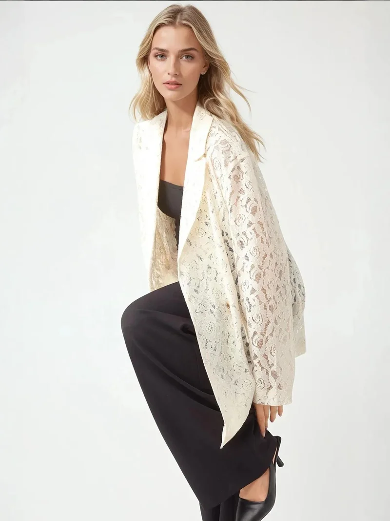 HICCUP Floral Lace Long Sleeve Jacket Pika Collection