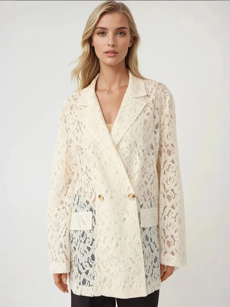 HICCUP Floral Lace Long Sleeve Jacket Pika Collection