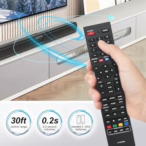 Beyution New CT-90366 CT 90366 CT90366 Replace Remote Control fit for Toshiba 24SL415U 32SL415Y 55SL417U 24SL415UM 32SL415 24SL415 40S51U 42SL417 42SL417U 46SL417 46SL417U 55SL417 32SL415U TV - Image 3