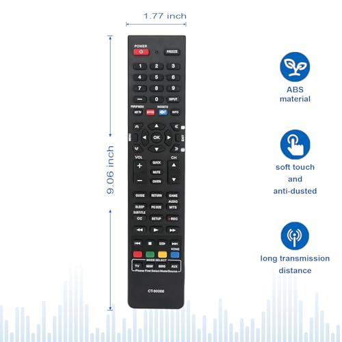 Beyution New CT-90366 CT 90366 CT90366 Replace Remote Control fit for Toshiba 24SL415U 32SL415Y 55SL417U 24SL415UM 32SL415 24SL415 40S51U 42SL417 42SL417U 46SL417 46SL417U 55SL417 32SL415U TV - Image 2