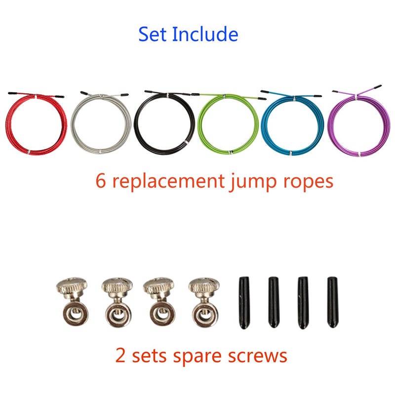 Qboyi Replacement Cable For Speed Jump Rope  6Pcs 10Ft Stainless Steel Wire With Polymer Coating For High Speed Jump Ropes - Image 3