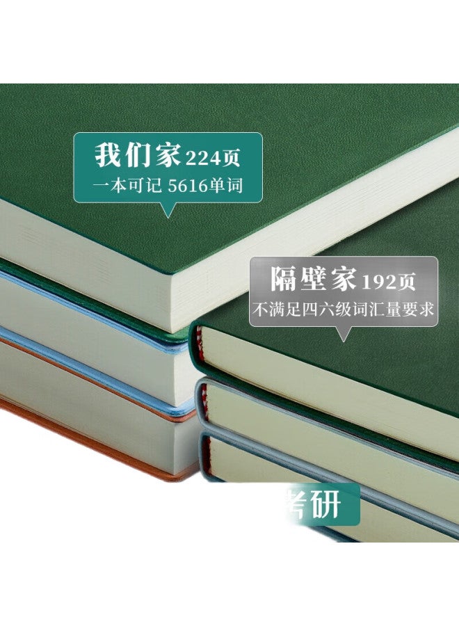 Ujia [Back To School Essential] Ujia Ebbinghaus English Vocabulary Memory Notebook For Middle And High School Students, Vocabulary Notebook For Postgraduate Entrance Exam Preparation, Cet-4/6 Review And English Vocabulary Accumulation Notebook, Dark Green - Image 3