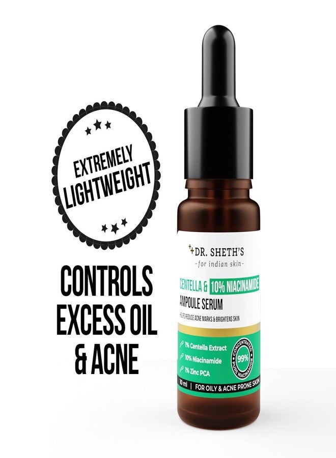 Dr. Sheth's Centella & 10% Niacinamide Face Serum| Acne Scars, Acne Marks, Redness & Skin Irritation|Lightweight & Quick-Absorbing|Fades Discoloration & Improves Skin Texture|For All Skin Types|10 Ml - Image 2