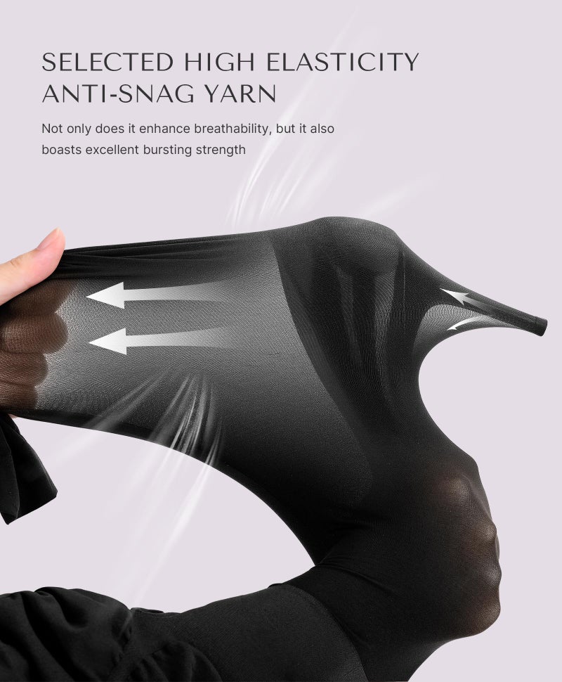 SHAPELLX Full Body Shapewear for Women Footless Pantyhose Body Shaper Sculpting Snatched Waist Body Suit Black X-Large - Image 3