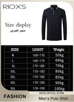 RIOXS Men's Slim-fit Polo Shirt, Basic Long Sleeve T-Shirt, Comfy Breathable Shirt, Classic 3-Button Closure Tops, Reliable Option for Any Man Seeking Comfort without Compromising on Style  - Image 3