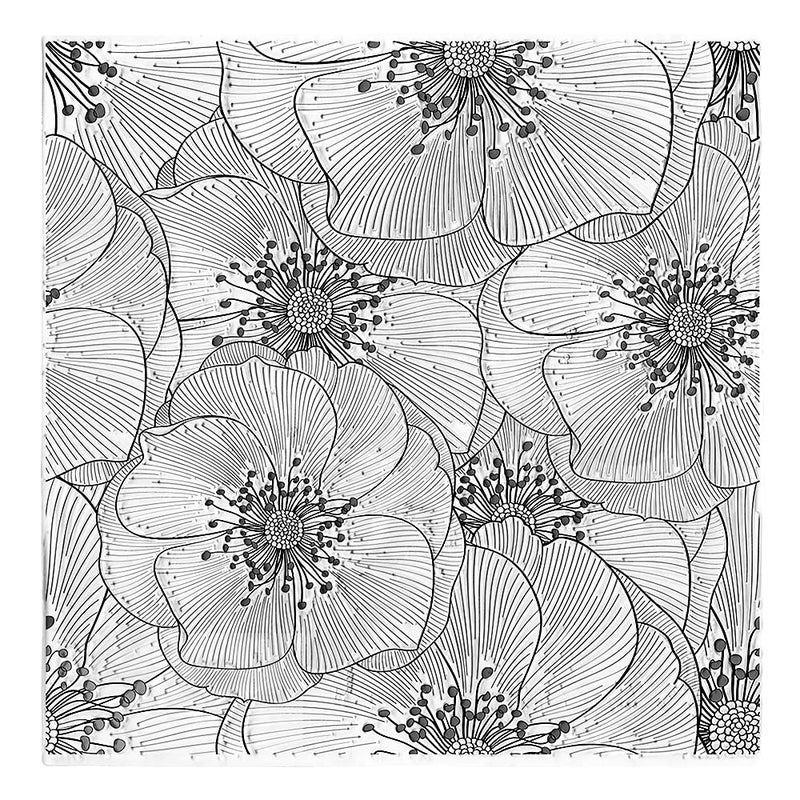 Flowers Background Clear Stamps for Card Making Scrapbooking Crafting DIY Decorations Flowers Transparent Silicone Seal Stamps for Embossing Album Crafts