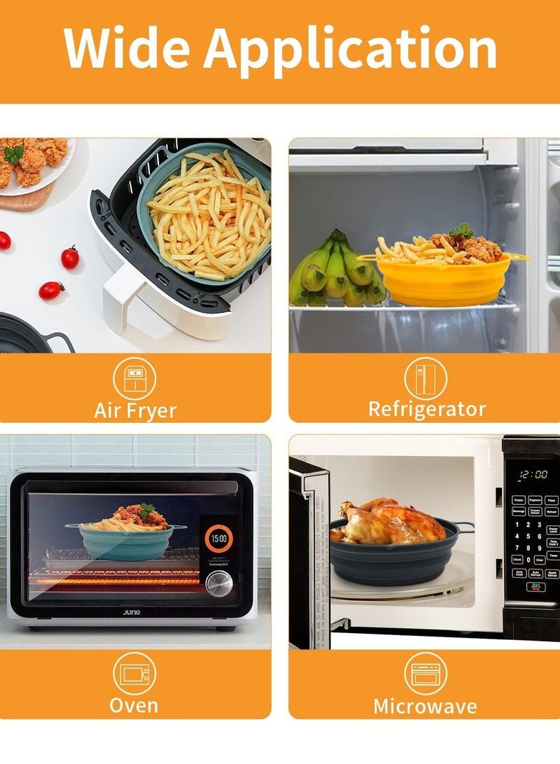 Captaintech 3-pcs Foldable & Reusable Air Fryer Silicone Liner Easy Cleaning Air Fryer Oven Accessories - Image 4