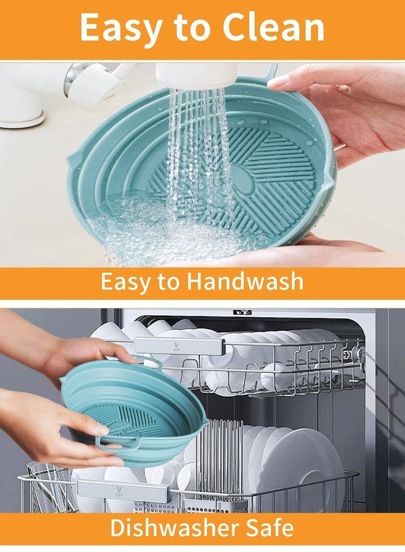 Captaintech 3-pcs Foldable & Reusable Air Fryer Silicone Liner Easy Cleaning Air Fryer Oven Accessories - Image 5