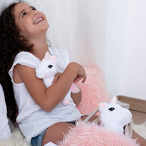 Perfectto Design Unicorn Toy for Girls Age 3, 4, 5. 4 PCS Set - Mommy Baby Stuffed Animal, Bag and a Doll Blanket. Unicorn Gift for 3-6 Year Old Girl Birthday or Christmas. (White Pink) - Image 5