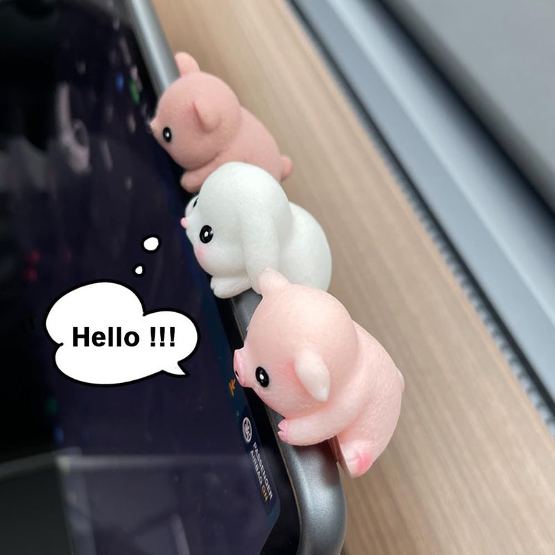 Rayberro Computer & TV Monitor Decoration Figurines, 6 PCS Small Animals Decorations, Car Navigator Screen Decorative Statues, Miniature Animal Ornaments Gifts - Image 4