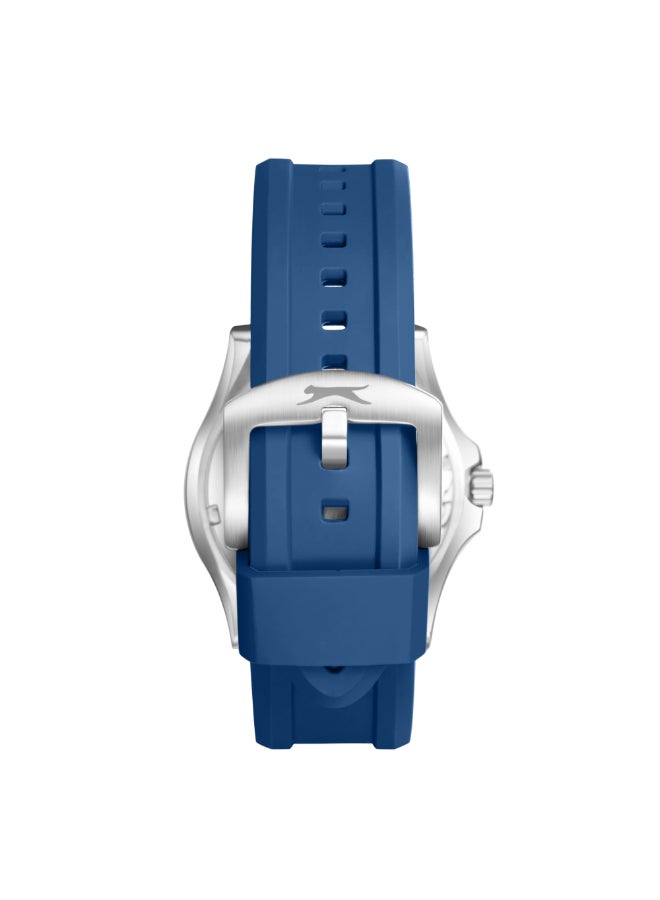 سلازنجر ساعة يد رجالية تناظرية بسوار سيليكون - Image 4