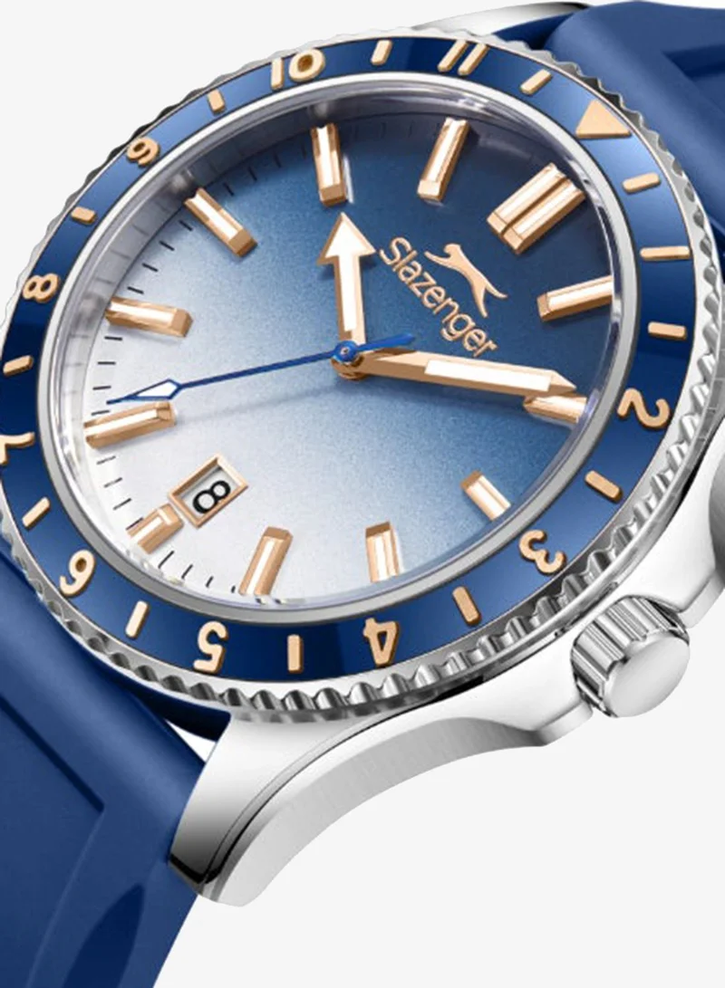 Slazenger blue Men's Silicone Analog Watch SL.9.2531.1.02 - 42 mm for Men | Best Price UAE